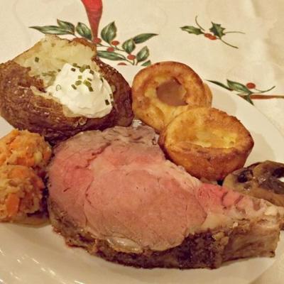 gietijzeren koekenpan prime rib gebraden en jus