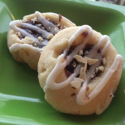 witte chocolade thumbprint cookies