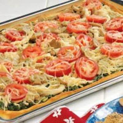 kip-pesto pan pizza