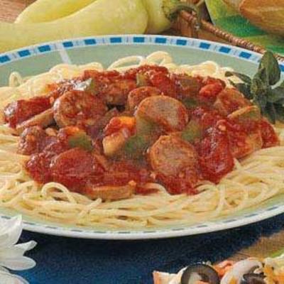 Italiaanse worstspaghetti