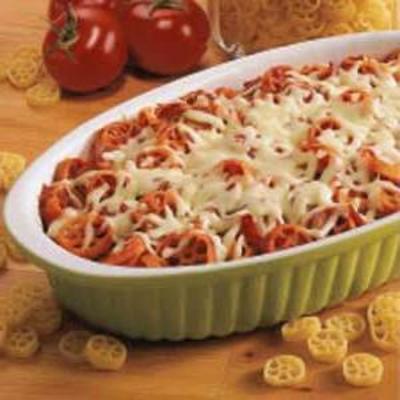 Pepperoni pasta bakken