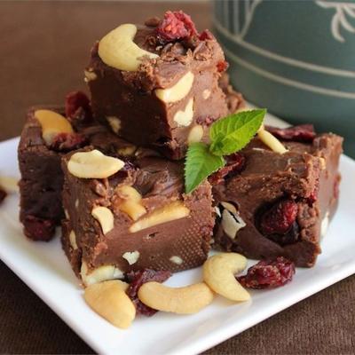 perfecte cranberry cashew fudge