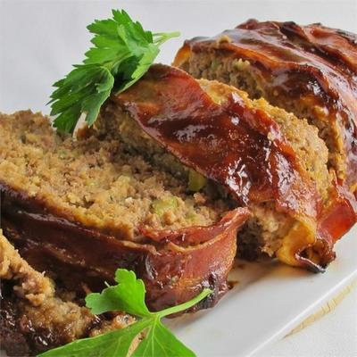 bbq bacon-verpakt gehaktbrood