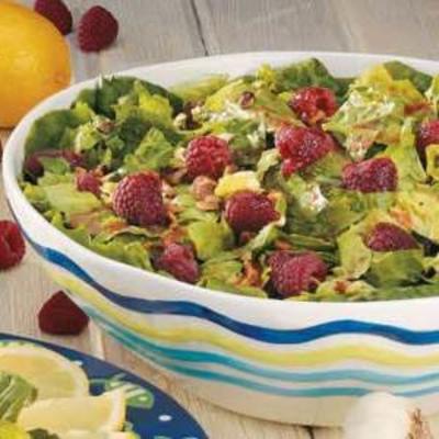 salade met frambozenvinaigrette