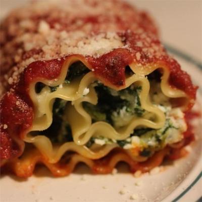 spinazie lasagna roll-ups