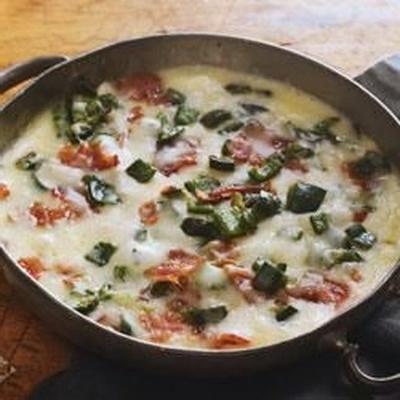 spek en Chili queso fundido