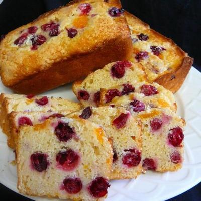 vochtig cranberry oranje brood