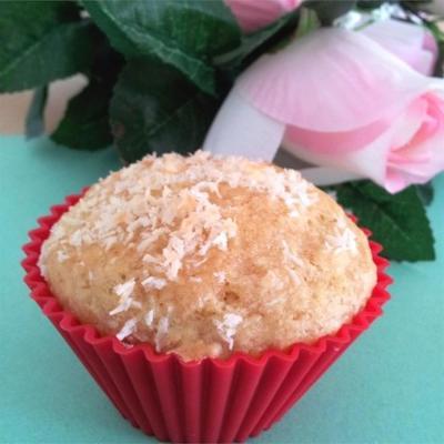 kokosnoot mango muffins met gekonfijte gember