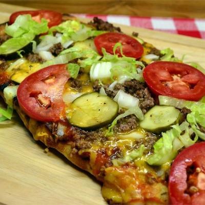 echte cheeseburger pizza