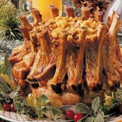 corn-stuffed crown roast