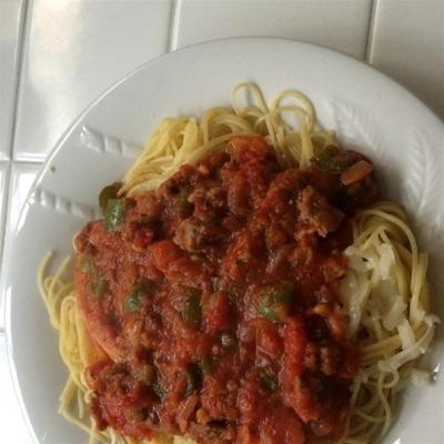 eenvoudige Italiaanse worstspaghetti