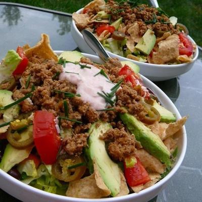 snelle kalkoen taco salade