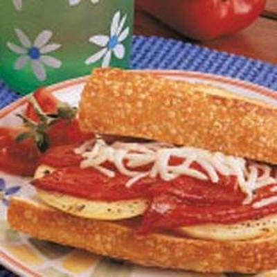 geroosterde sandwiches met peper en ui