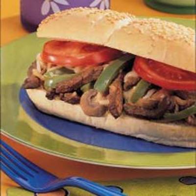 mushroom steak hoagies