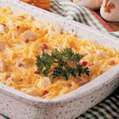 Cheddar kip spaghetti