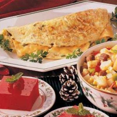 hash brown cheese omelet