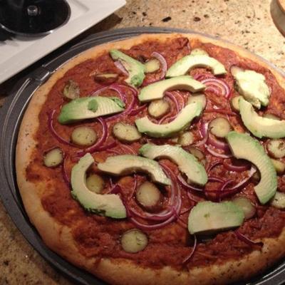 gezonde veganistische pizza