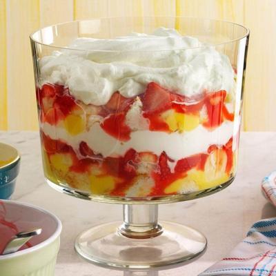 aardbeien banaan trifle