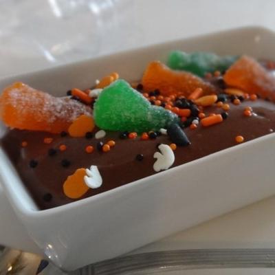 halloween party kiddie pudding snack