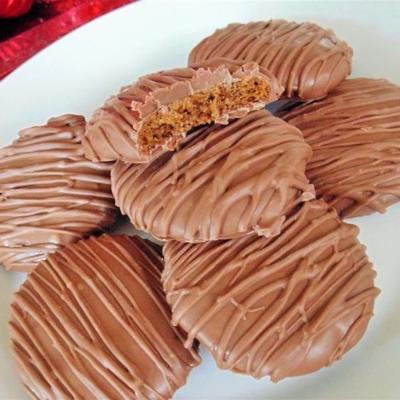 chocolade overdekte gingersnaps