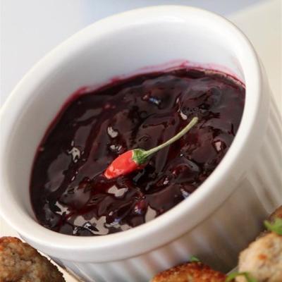 Blackberry habanero bbq saus