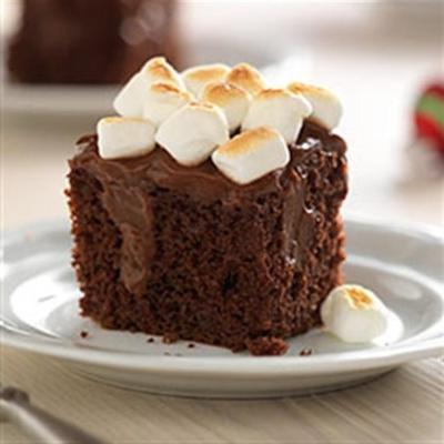 geroosterde marshmallow-chocolade pudding cake