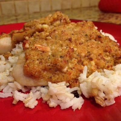 amandel en parmezaan Crusted tilapia