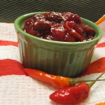 cranberry gemberchutney met Thaise chilipepers