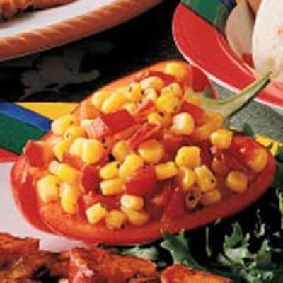 maïs genieten in peper kopjes
