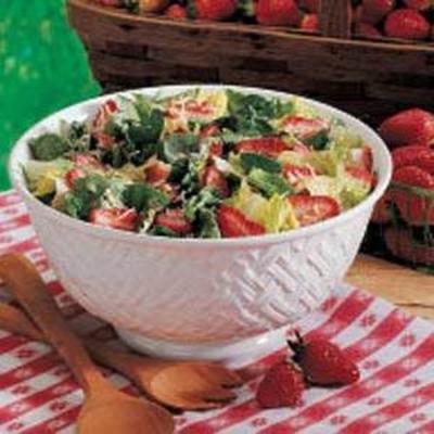 aardbei gooide salade