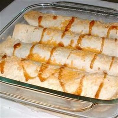 drie pan-aardappel enchiladas