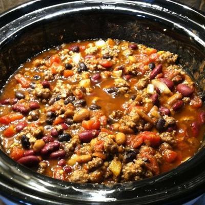 slow cooker 3-bean chili