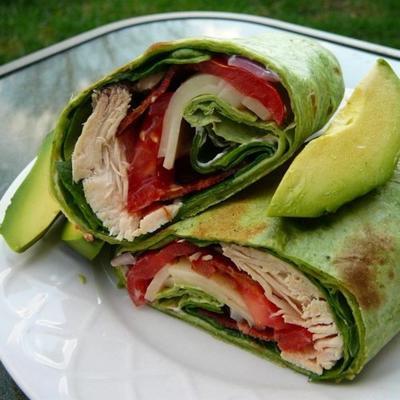 california club chicken wraps