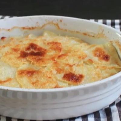 gratin van aardappel en pastinaak