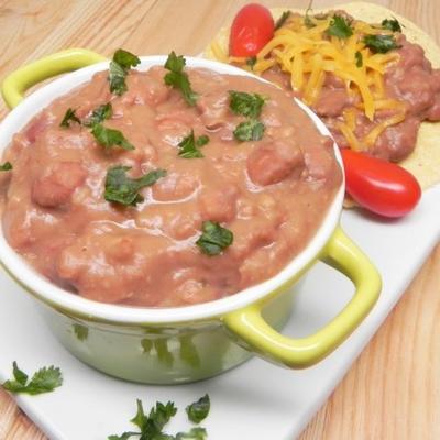 slow cooker refried beans with bacon