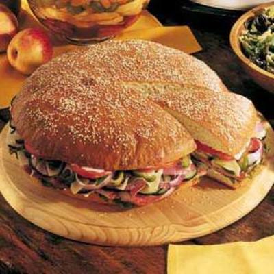 gigantische picknick sandwich