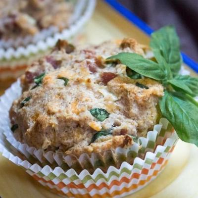 muffins voor spam®, kaas en spinazie