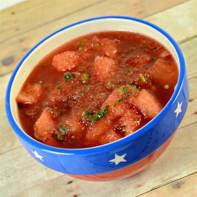 pittige watermeloen salsa