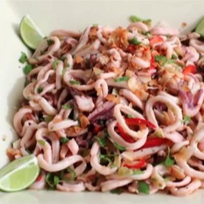 kokosnoot calamari salade