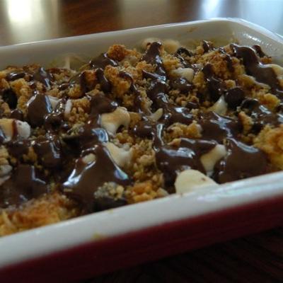 kampvuur s'mores broodpudding