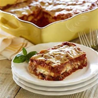 Toscaanse geroosterde plantaardige lasagne