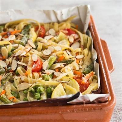 gebakken pasta primavera