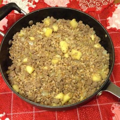 farro worst appel koekepan