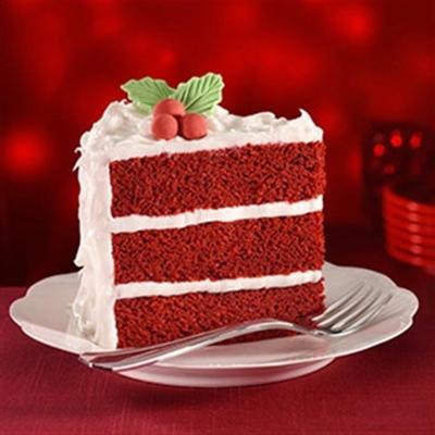 rood fluwelen cake met roomkaas glazuur van pam®