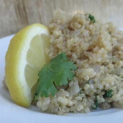 quinoa- en spinaziepilaf