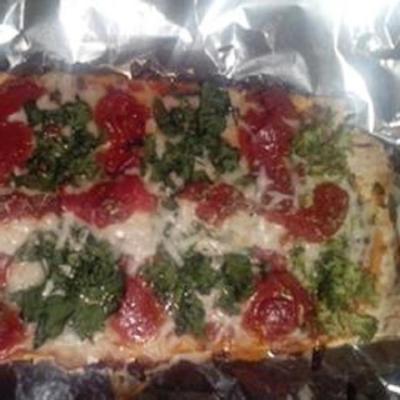 regenboog plantaardige pizza