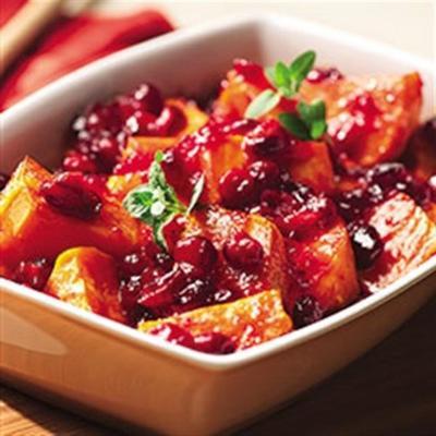 cranberry-sinaasappel bevat zoete aardappelen