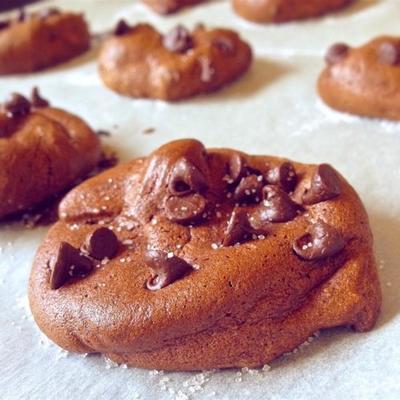 chocolade luchtkoekjes met chocoladeschilfers