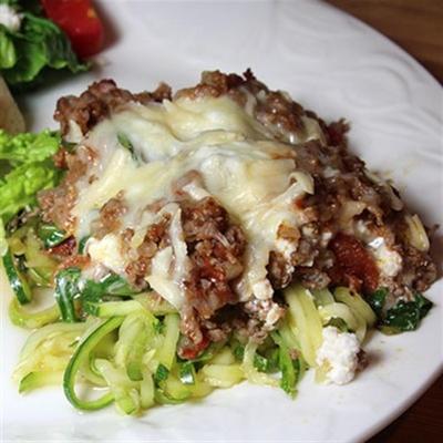 Italiaanse stijl courgette lasagne