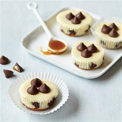 mini-cheesecakes met caramel gevuld delightfulls ™ en zeezout